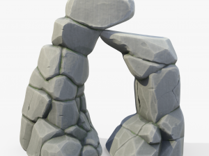 Stylized Rock Cliff Stone Gate Modèle 3D