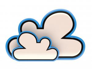 Cloud icon Modelo 3D