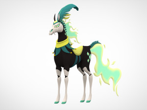 Green Circus Horse 3Dモデル