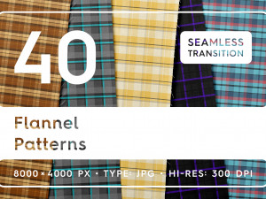 40 Flannel Patterns CG Textures