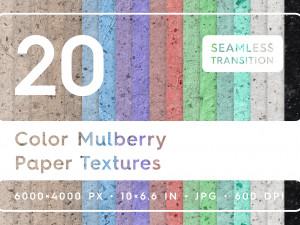 20 Color Mulberry Paper Texture Backgrounds CG Текстуры