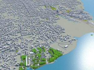 Kampala city uganda 40km Model 3D