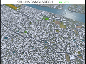 Khulna city Bangladesh 20km Model 3D