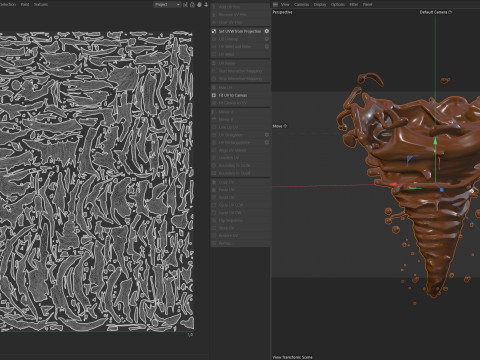 Chocolate Splash v10 Model 3D