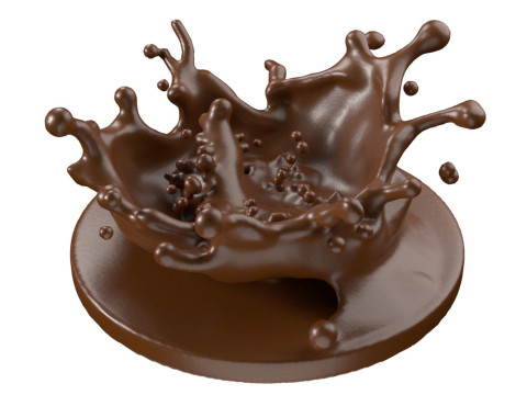 Chocolate Splash v18 Model 3D