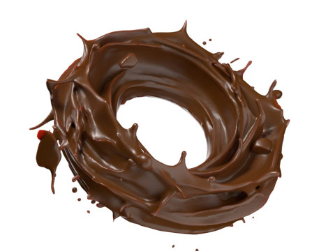 Chocolate Splash v19 Model 3D