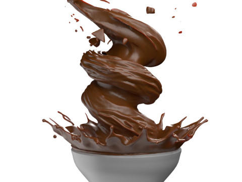 Chocolate Splash v30 Model 3D