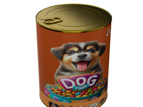 Dog food can 3D Model