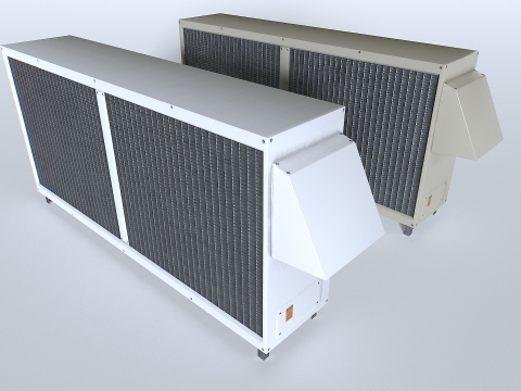 Rusty Rooftop AC hvac unit 4 3D 模型