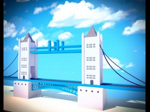 low poly london 3Dモデル