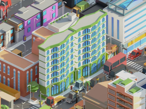 Simple Poly City 2 3Dモデル
