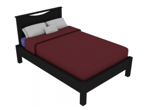modern bed 3Dモデル