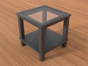 modern glass side table 3Dモデル