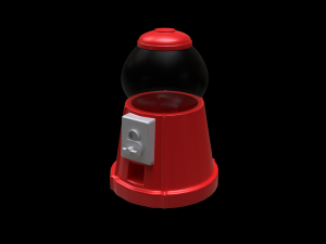 gumball machine filled with gumballs Modelo 3D