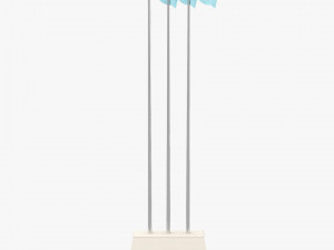 flag pole Model 3D