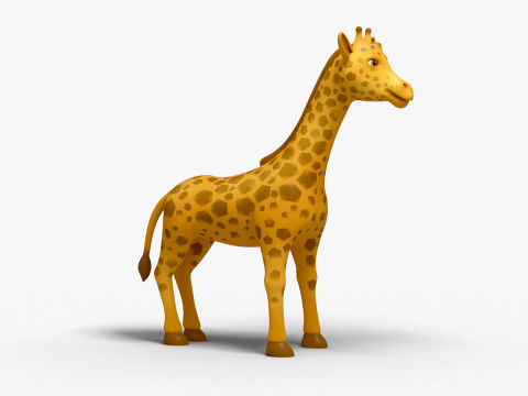 Giraffe Cartoon 3Dモデル