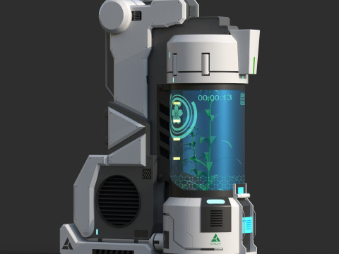 Sci-Fi Plant Container 3D Model
