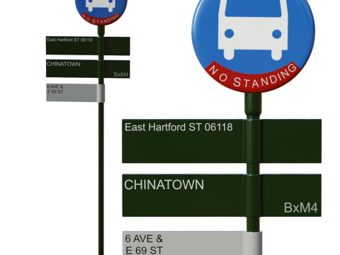 Traffic Sign 03 3D Model