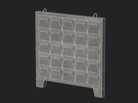 Concrete Wall Model 3D