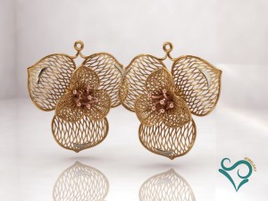 gold earrings engagement jewel printable earring 3D प्रिंट मॉडल