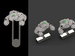 Cufflinks pocket gem 3D Print Model