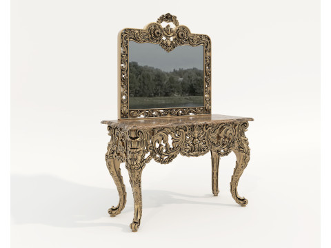 Classic European Style Console Table 5 3D Model
