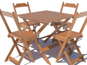 table and chairs 3D Модель