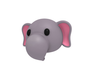 elephant head Model 3D