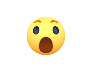 animated facebook wow reaction button 3D Model