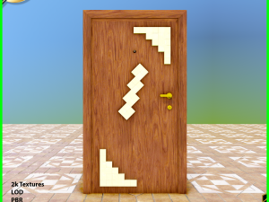 simple door Modelo 3D
