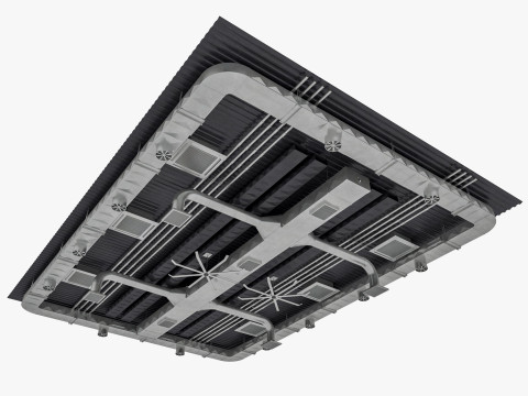 Ceiling Ventilation Pipes 2 3D Model