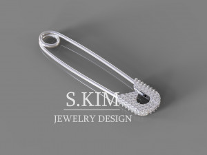 pin with gems 3Dプリントモデル