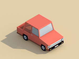 cartoon low poly toy car 3D Model