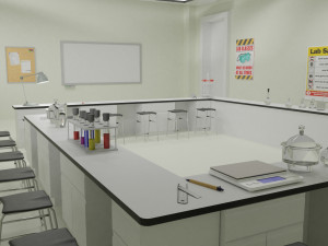 laboratory and lab equipments 3Dモデル