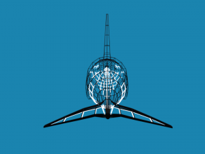 low poly caroon orca killer whale 3D Модель