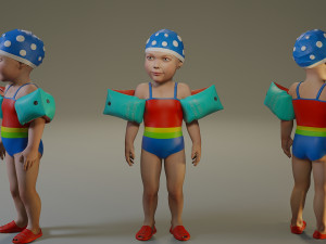 swwimmingpool child female acc0203001 3D Модель