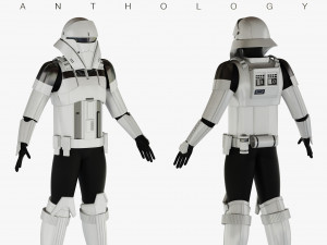 star wars imperial hovertank pilot Modelo 3D