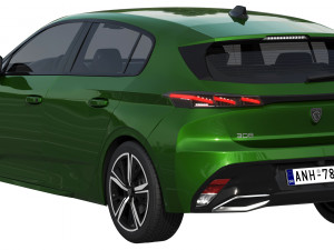 peugeot 308 hybrid 2022 Modelo 3D