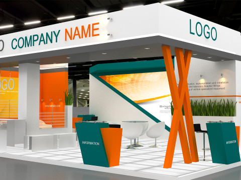 3D Exhibition Booth Design Modello 3D