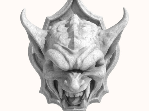 Gargoyle Dragon Head 1 3Dモデル