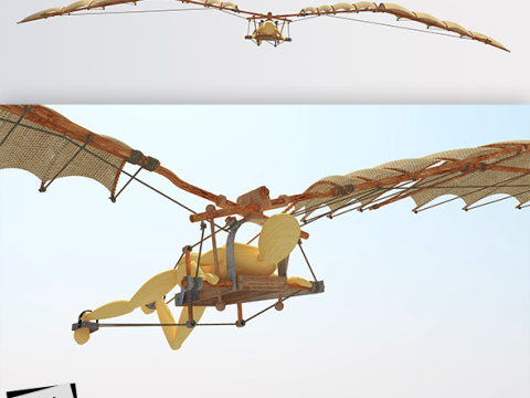 Leonardo da vinci flight 3D-Modell