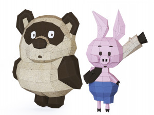 winnie the pooh and penny ussr 3D Model