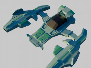 Low poly spaceship 3Dモデル