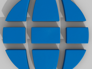 Earth internet logo 3D Model