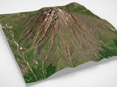 Stratovolcano Malaya Udina Modelo 3D