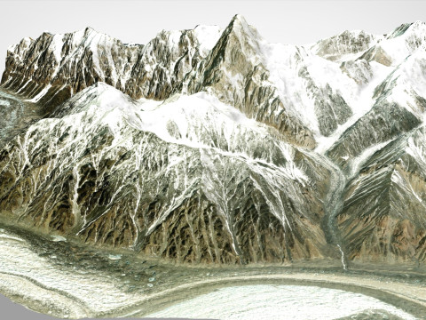 Mountain landscape Crown Peak China Modello 3D