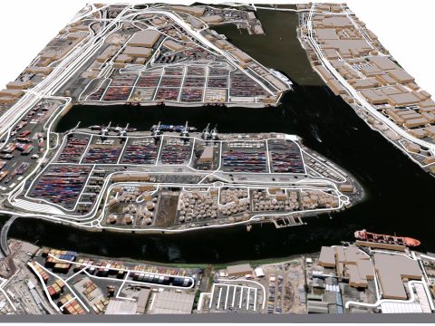 The Port of Melbourne Australia 3Dモデル