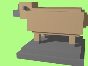 voxel sheep - model 2 Modèle 3D