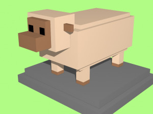 voxel sheep - model 8 Modèle 3D