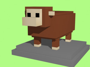 voxel sheep - model 14 Modèle 3D